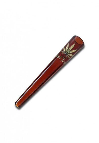 BL chillum in vetro ambrato 23cm