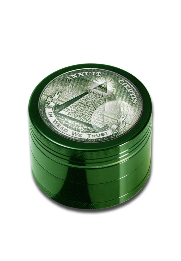 BL grinder alluminio 4 parti in weed we trust